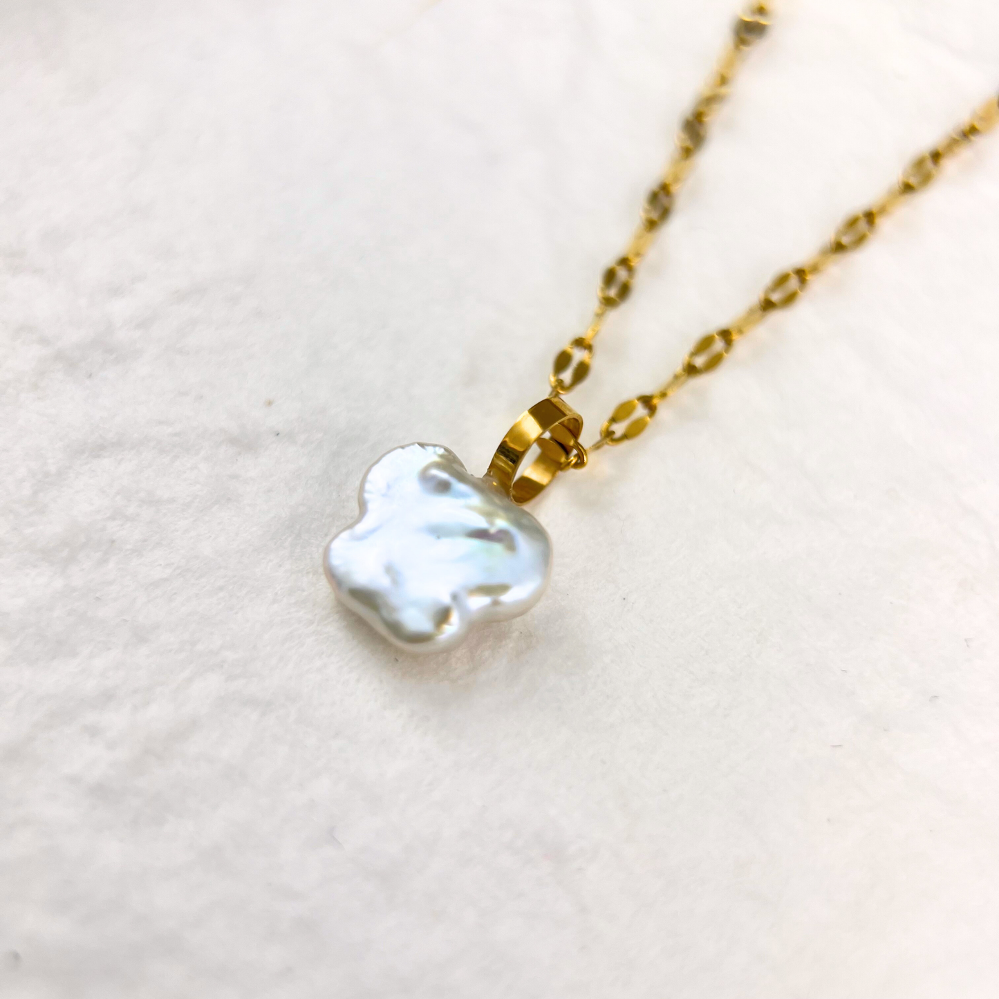 Butterfly Baroque Pearl Pendant Necklace