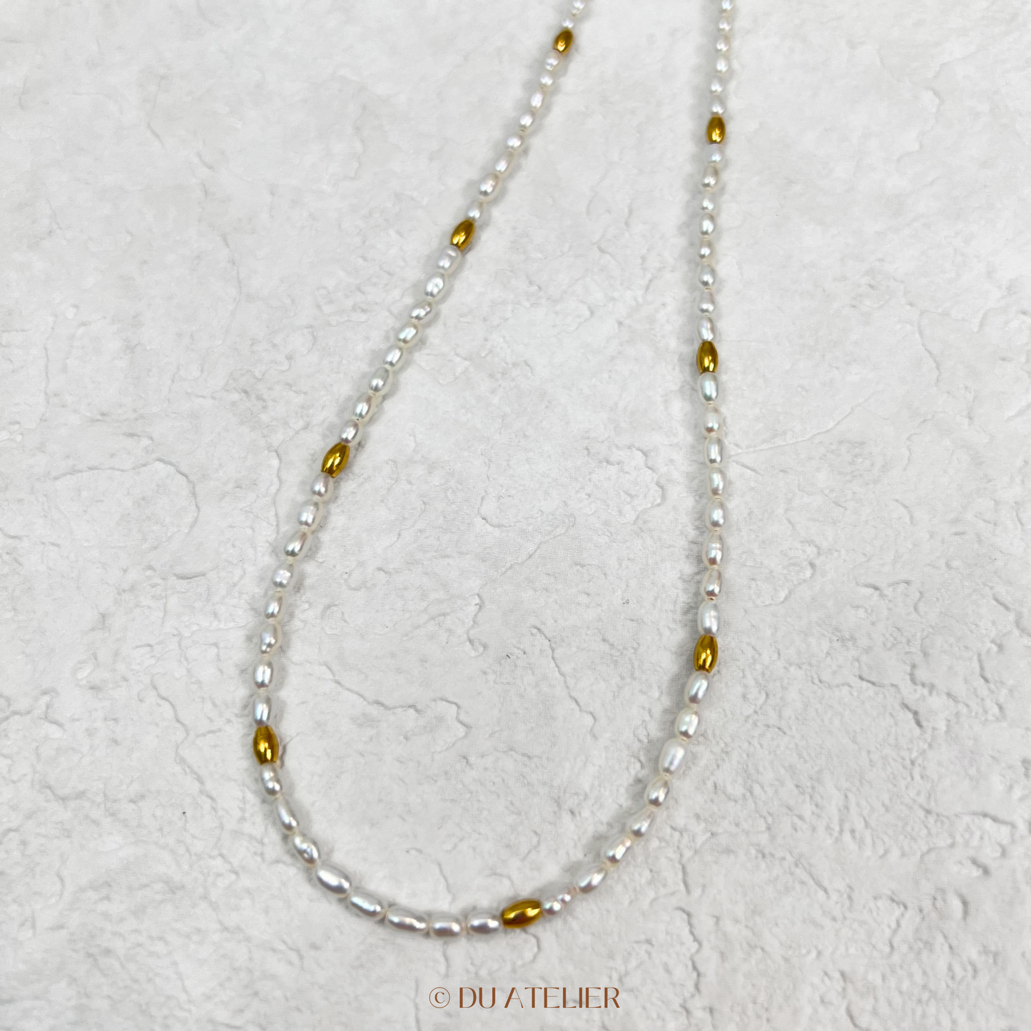 Natural Keshi Pearl Necklace / Top Grade