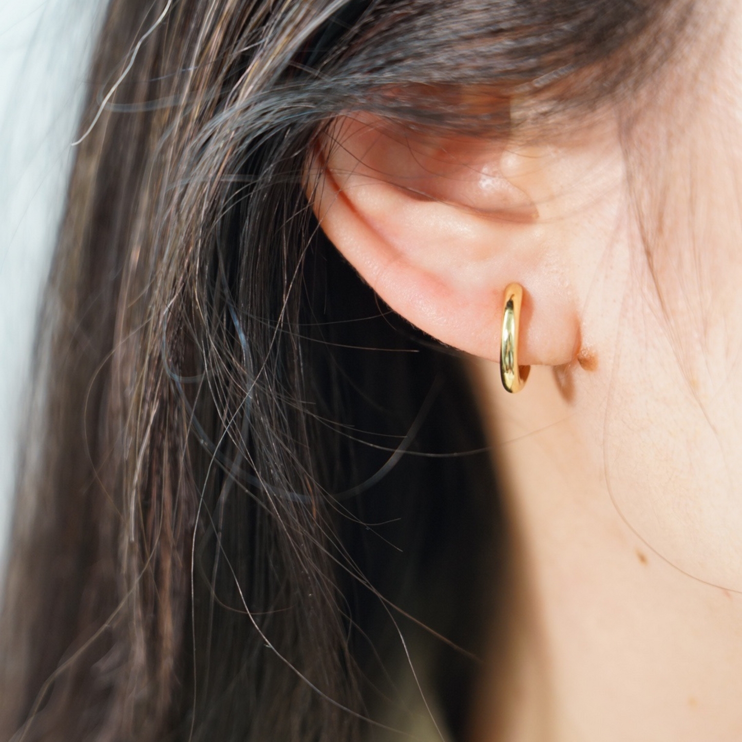 Minimalist Thin Huggie Clip On Earrings, Gold / Silver