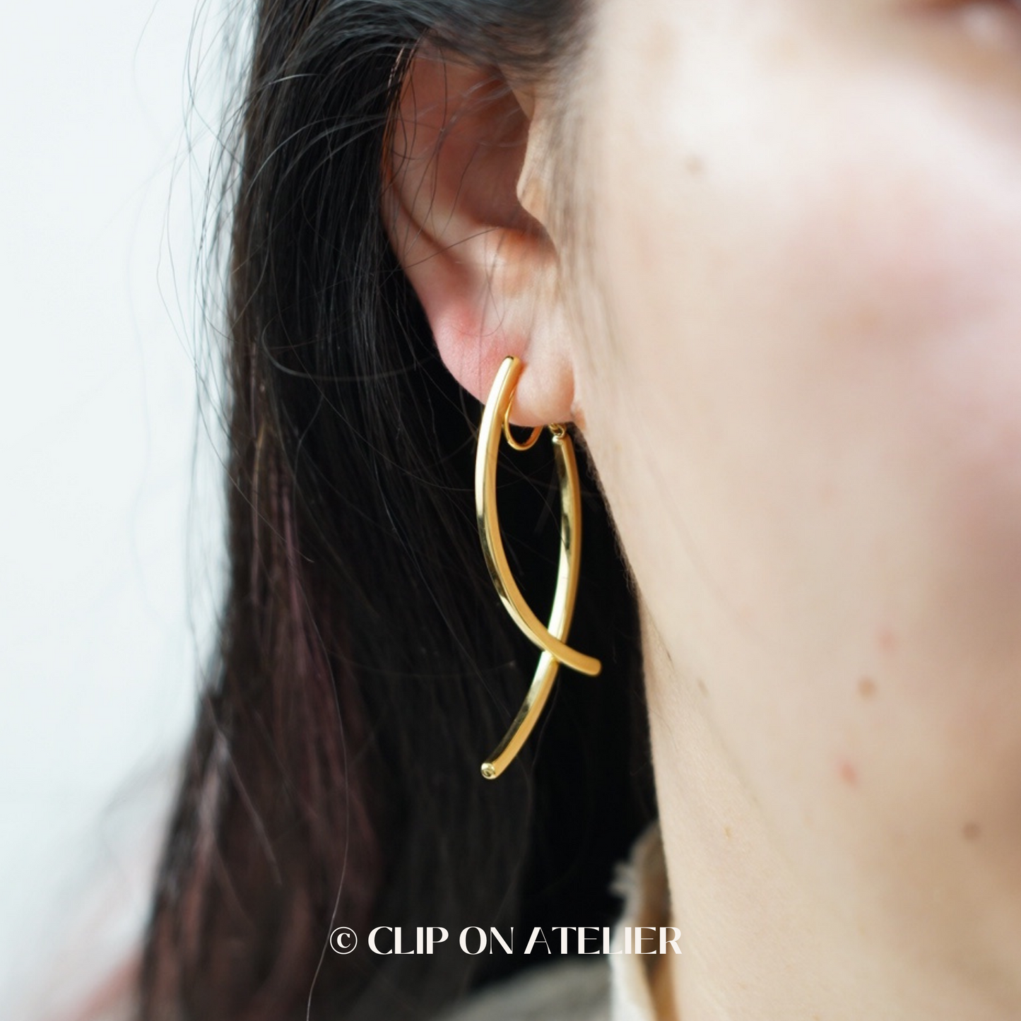 Double Tassel Drop Dangle Clip On Earrings; Gold or Silver