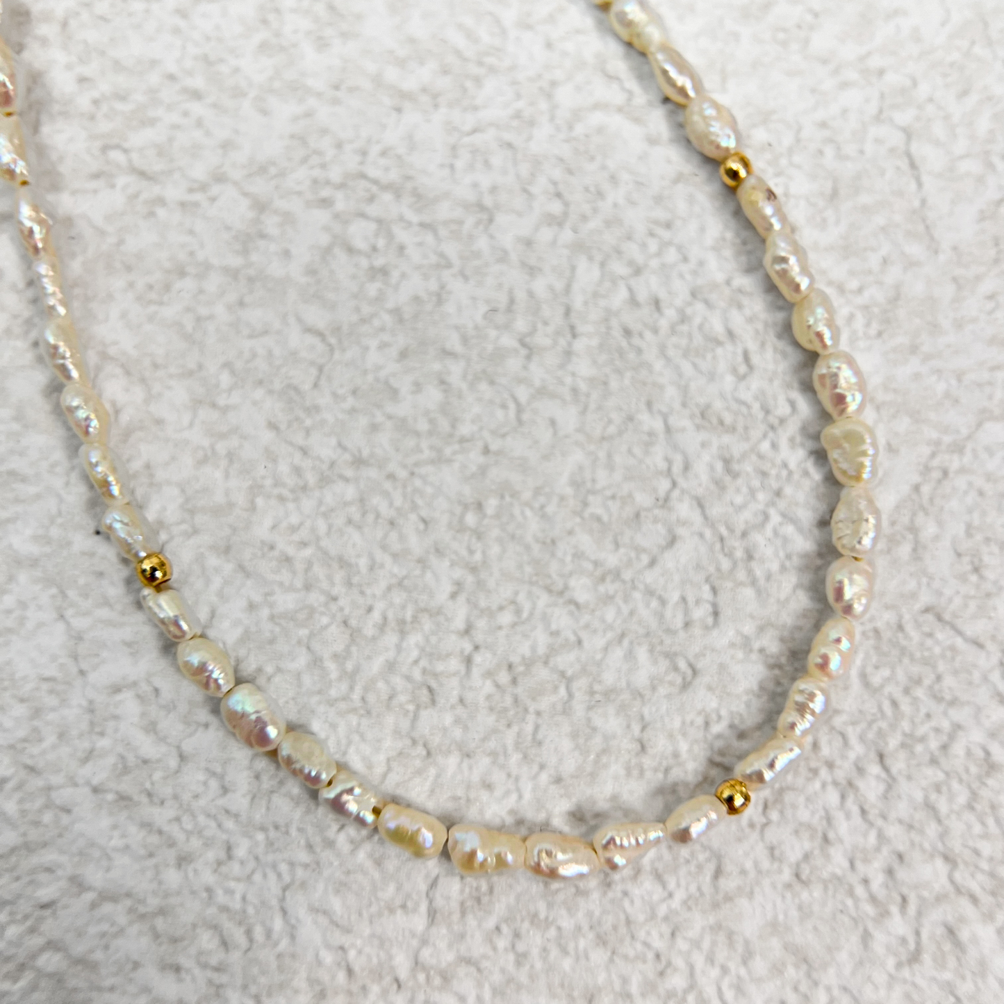 Minimalist Small Natural Keshi Pearl Necklace