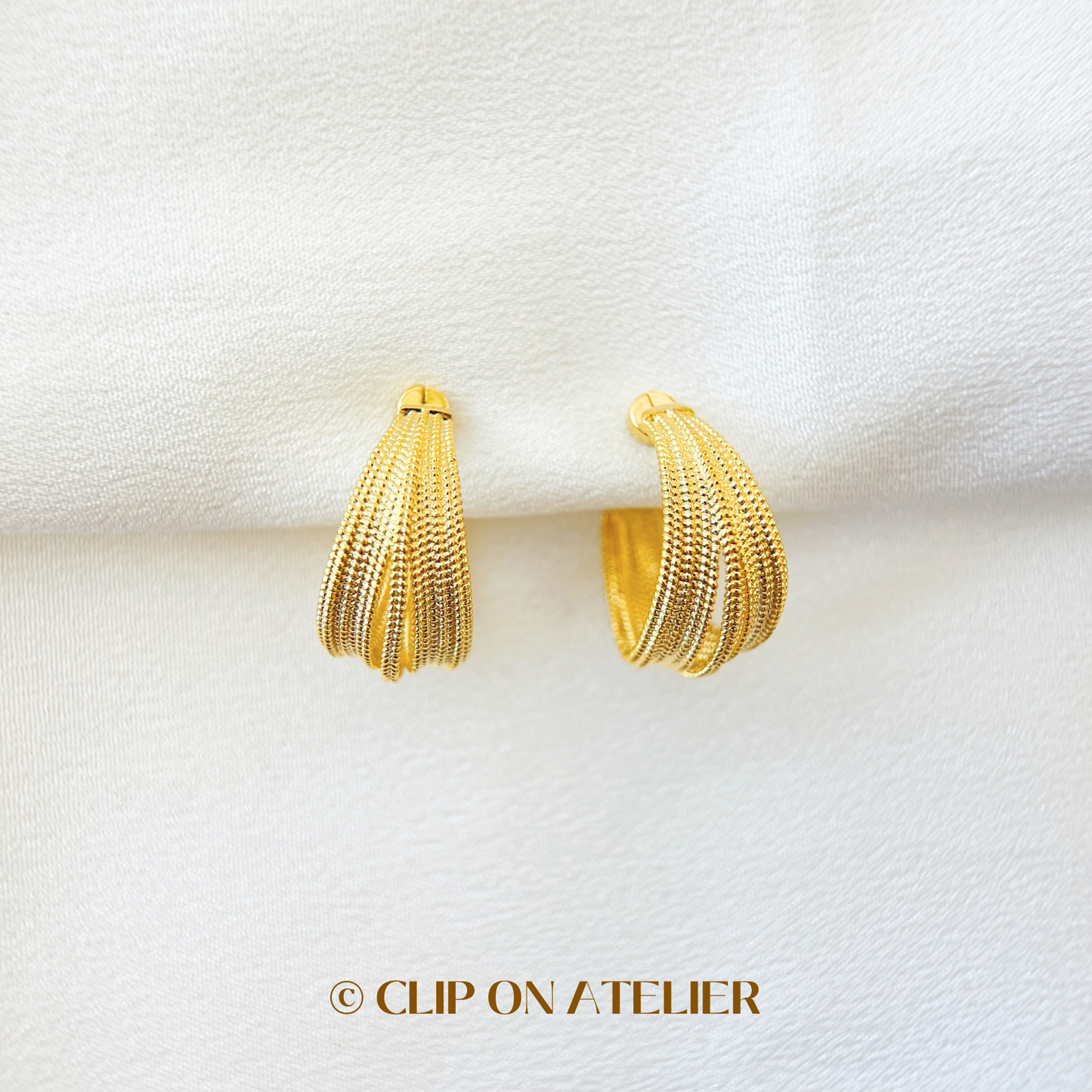 Modern Hoop Clip On Earrings
