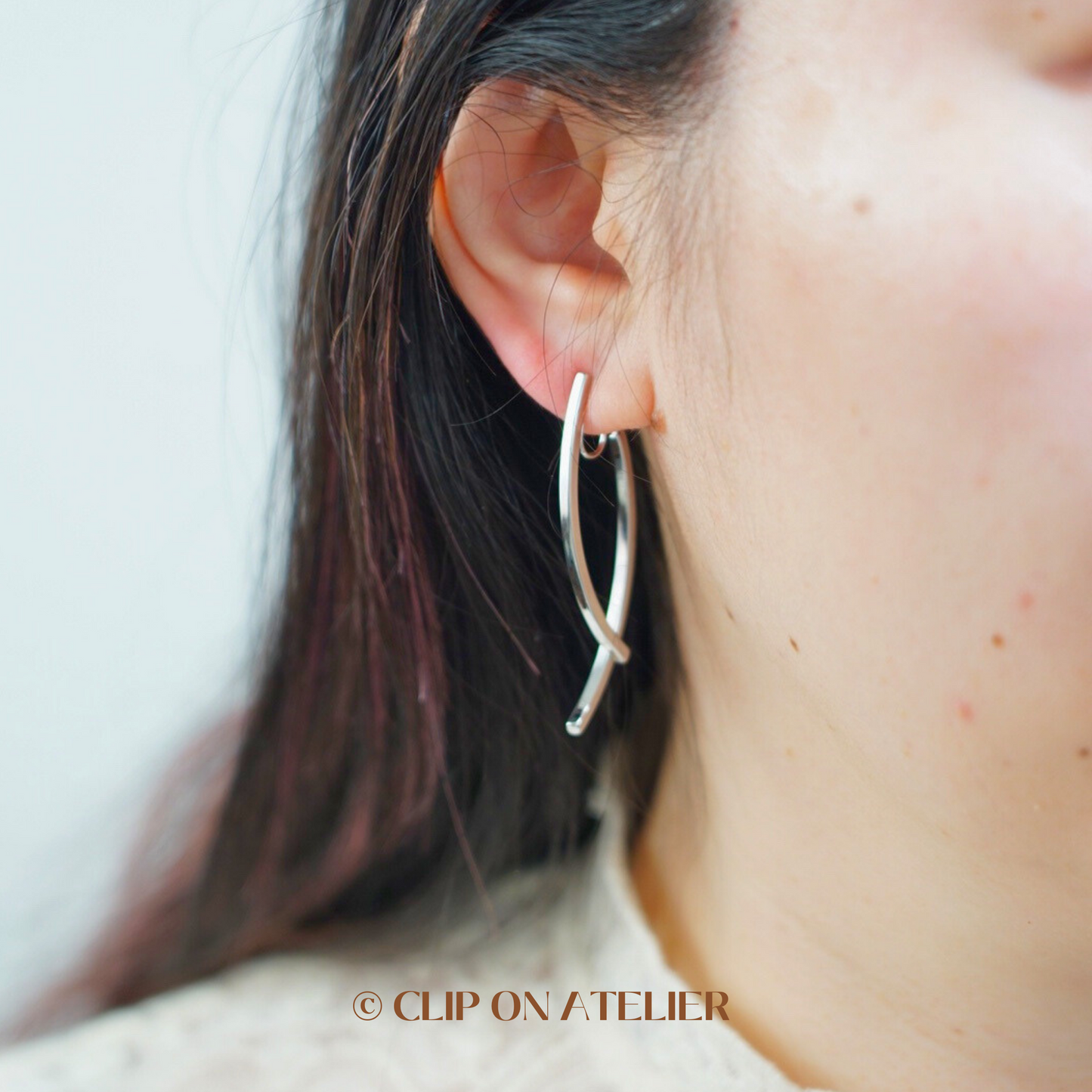 Double Tassel Drop Dangle Clip On Earrings; Gold or Silver