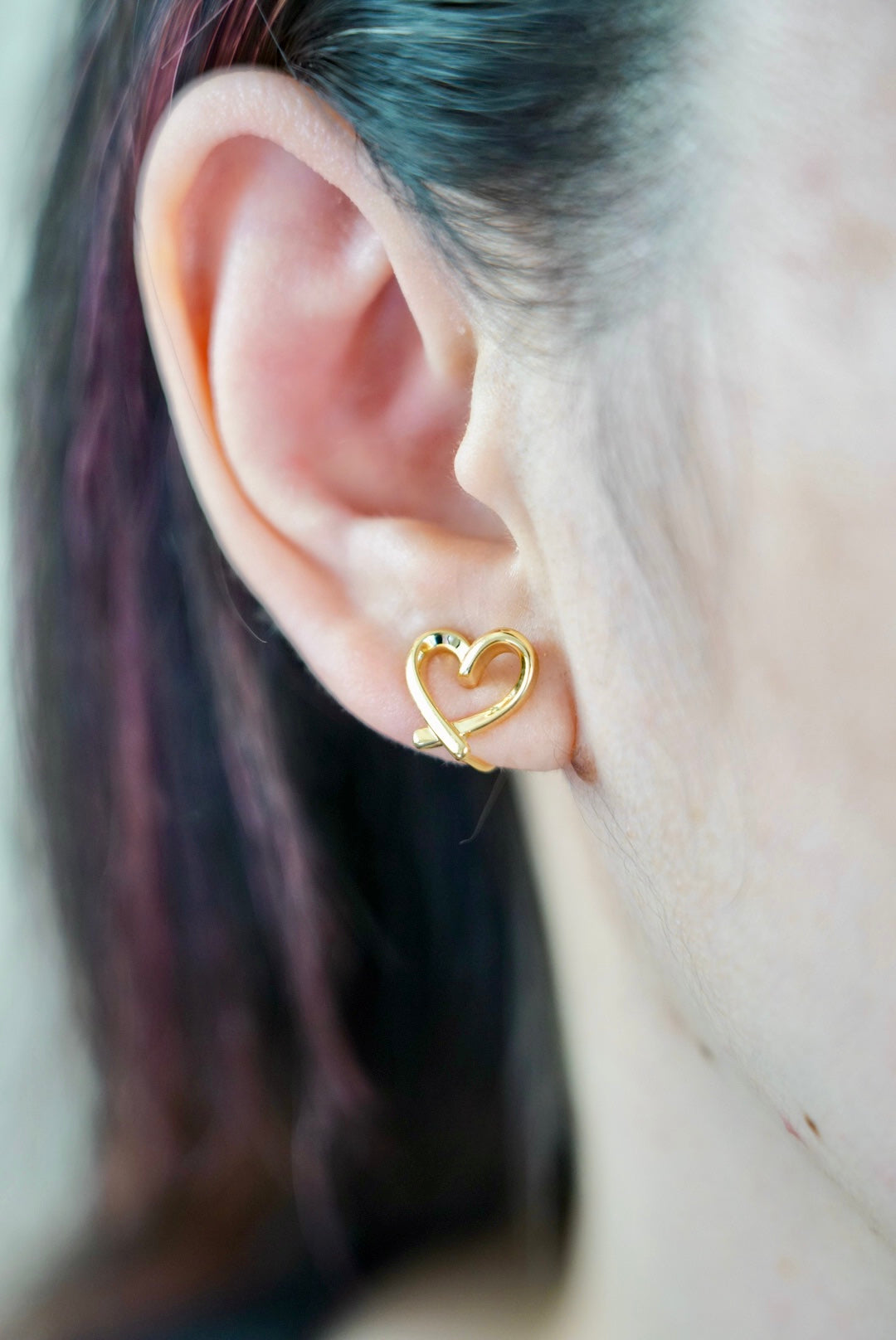 Dainty Love Heart Ear Clips | Gold & Silver
