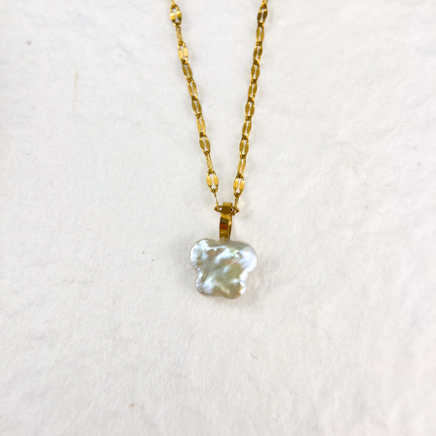 Butterfly Baroque Pearl Pendant Necklace