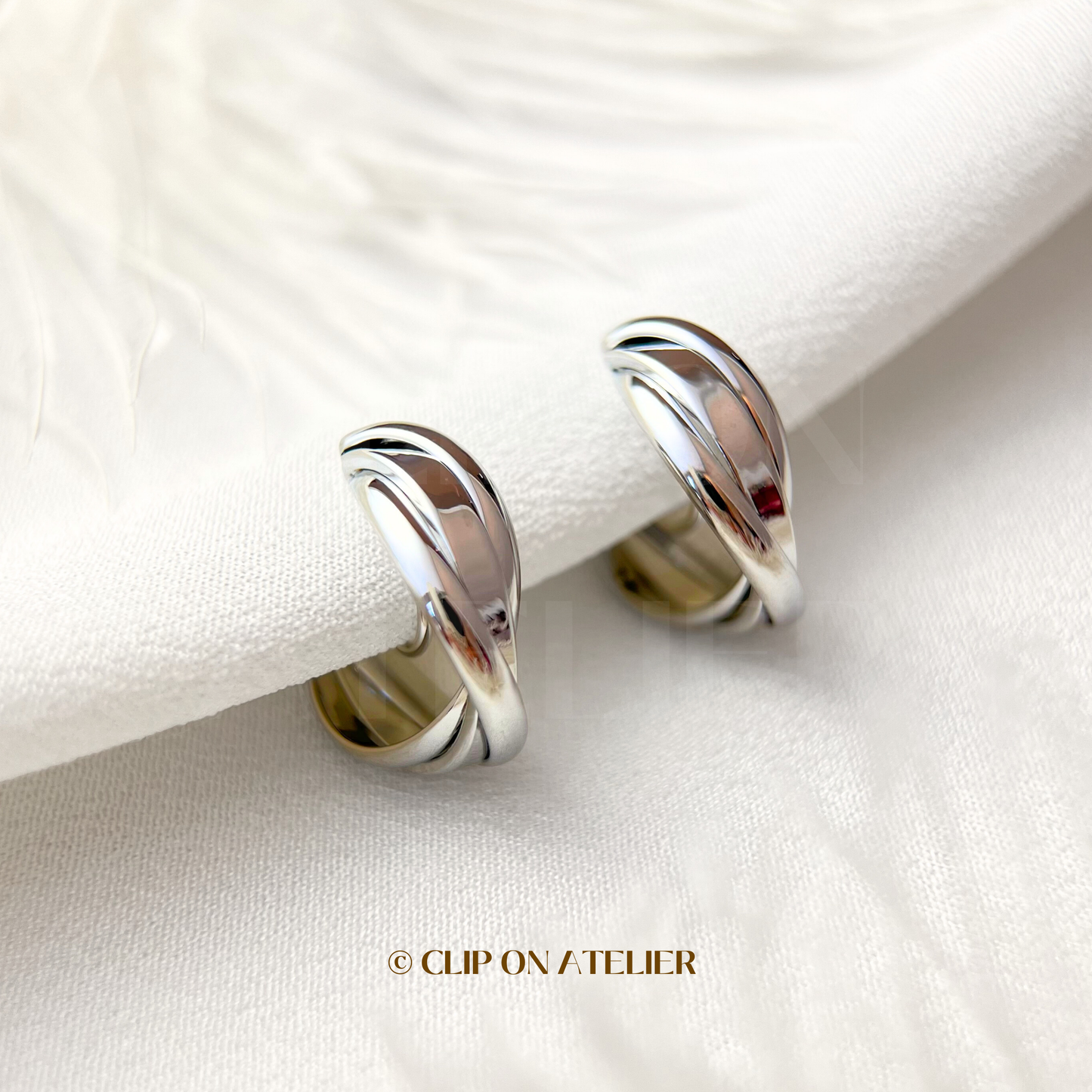 π Bestseller - Minimalist Twisted Simple Huggie Clip On Earrings