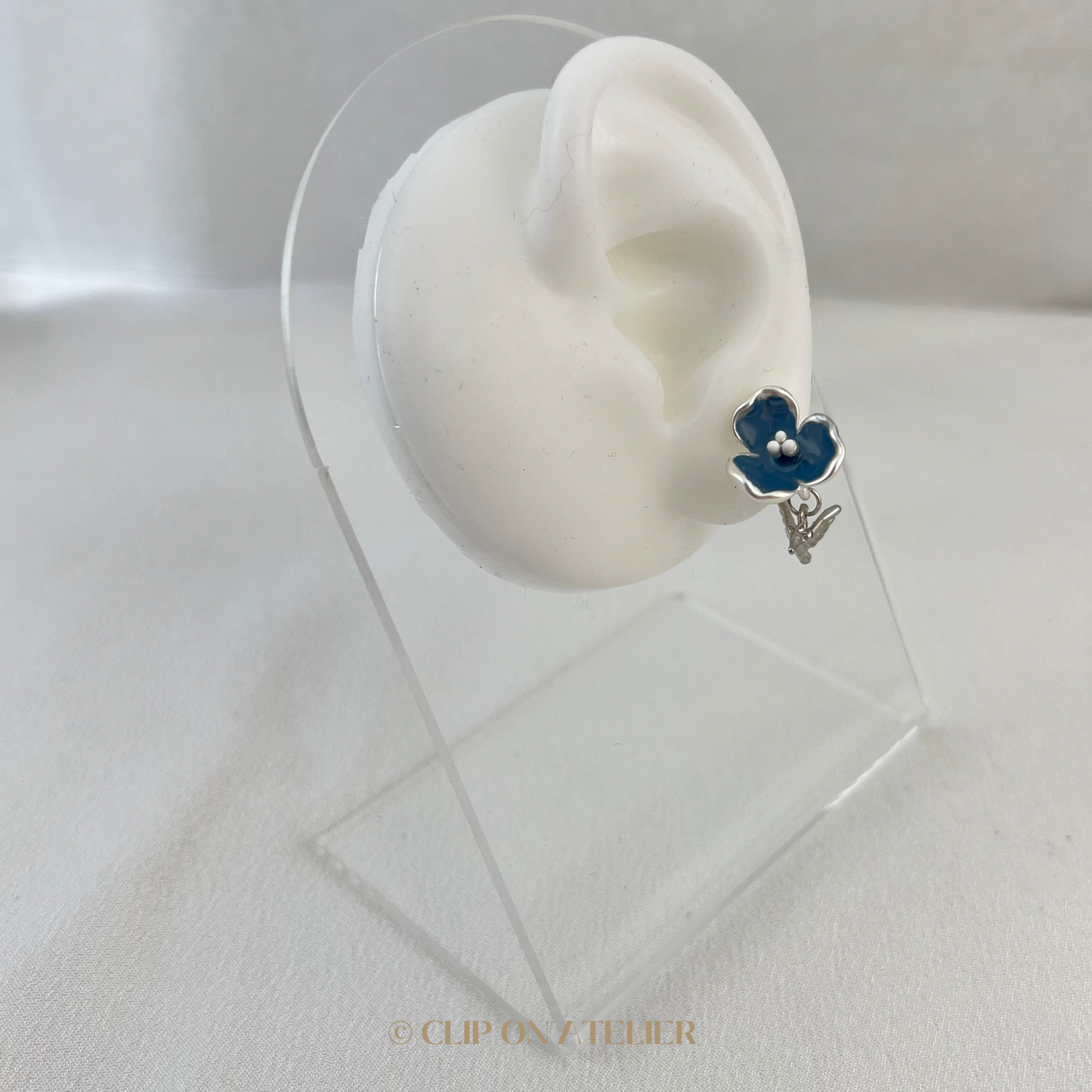 Romantic Blue Flower & Flying Bird