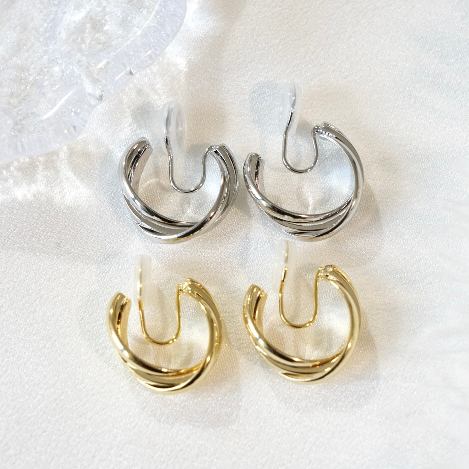 π Bestseller - Minimalist Twisted Simple Huggie Clip On Earrings