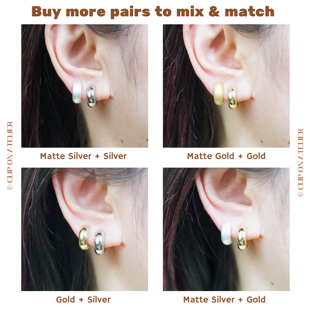 ๐ Essential - Minimalist Hoop Clip On Earrings