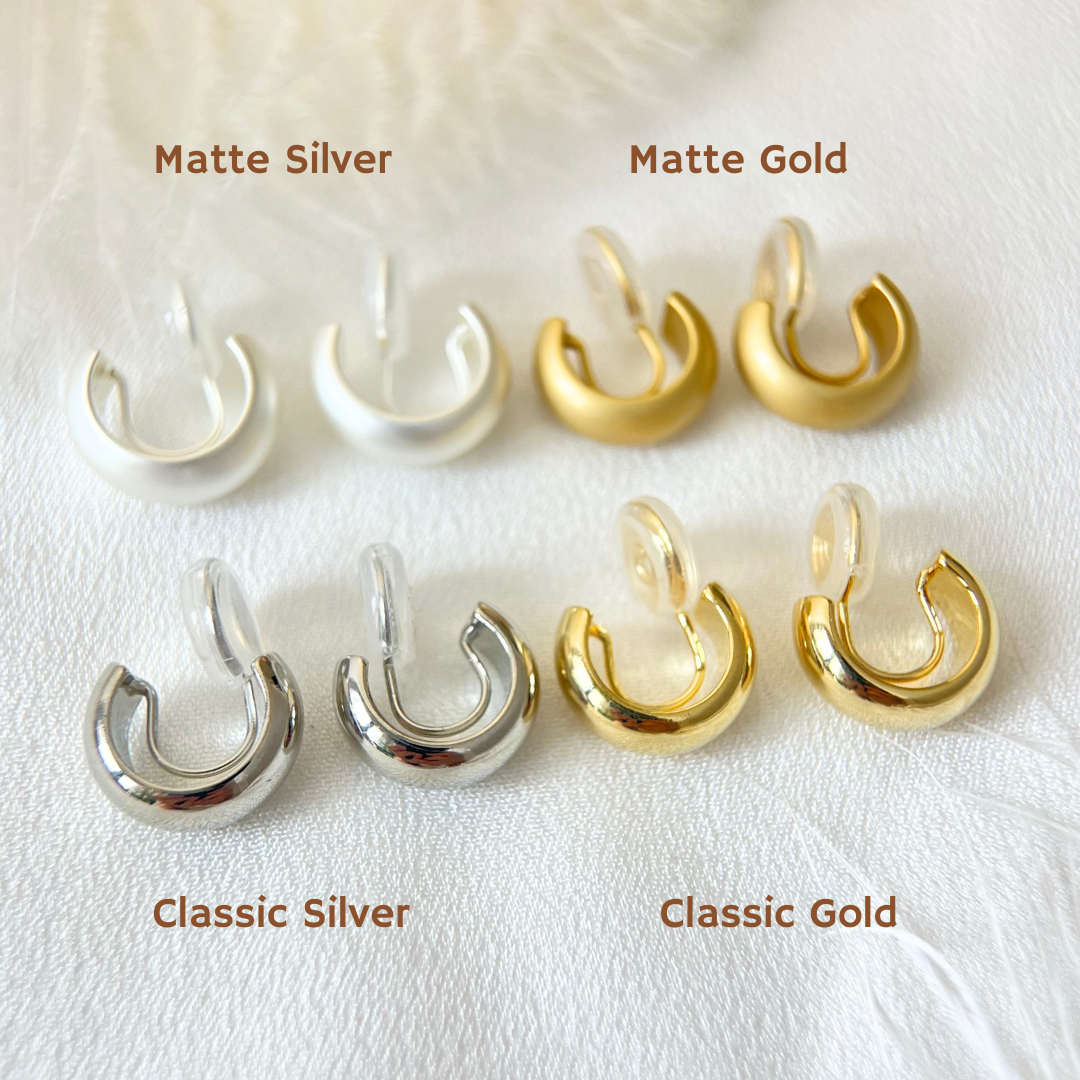 ๐ Essential - Minimalist Hoop Clip On Earrings