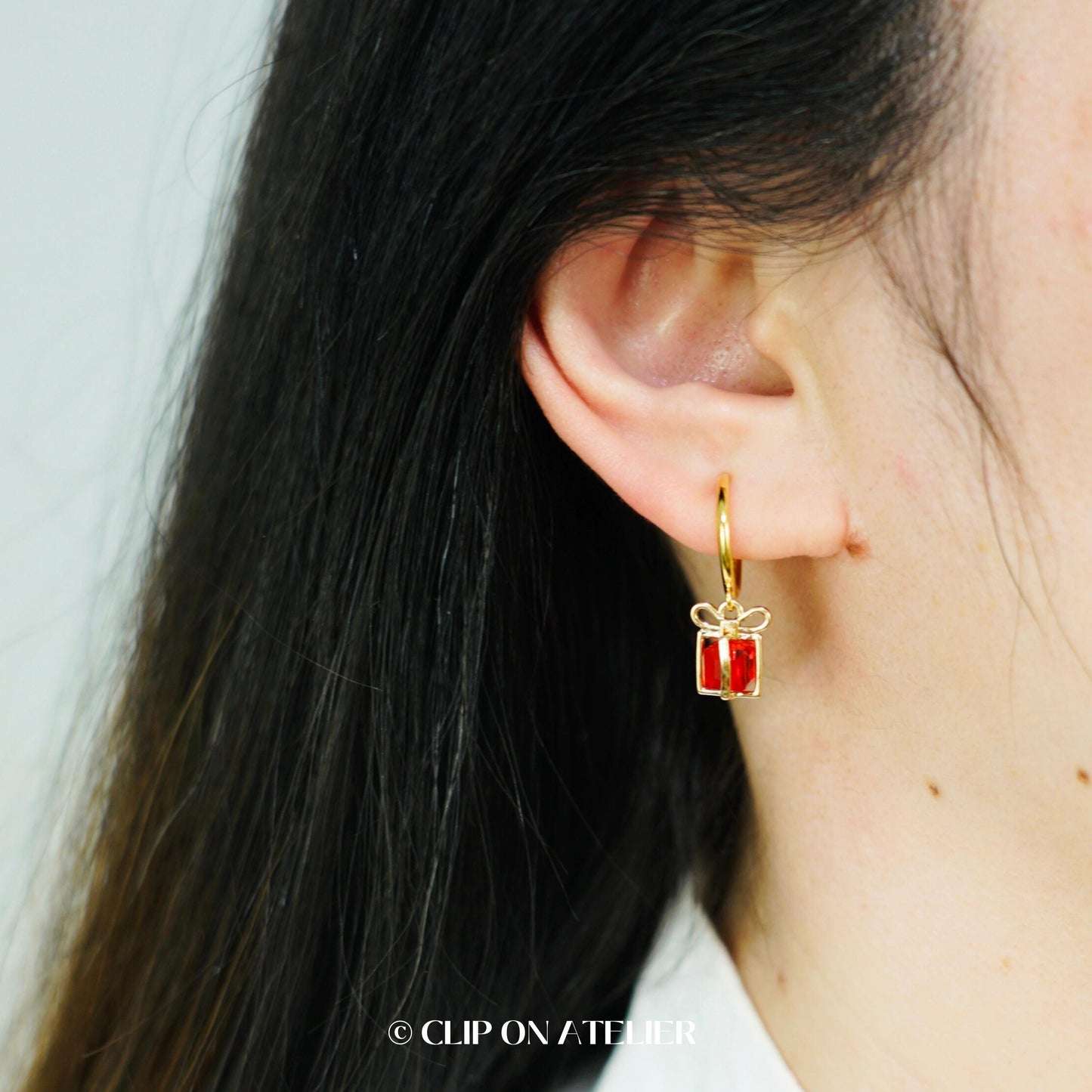 Clip On Earrings Christmas Gift Crystal