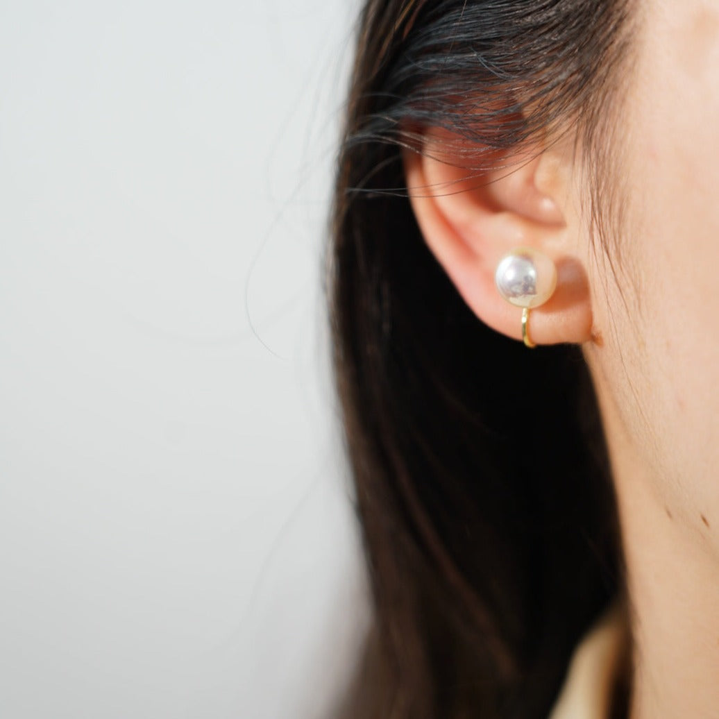 Minimalist Pearl Clip On Earrings
