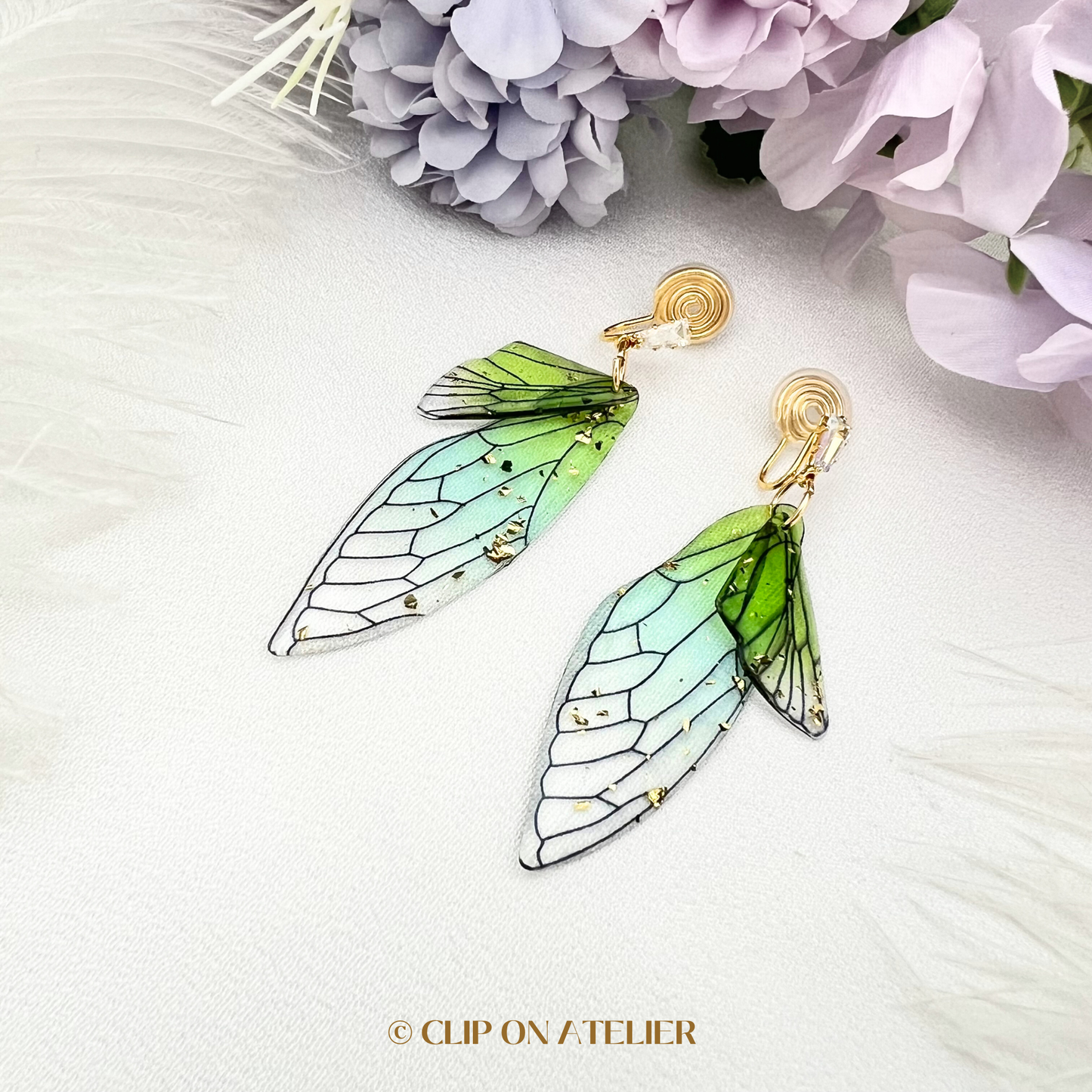 Fairy Dragonfly Wing Clip On Earrings