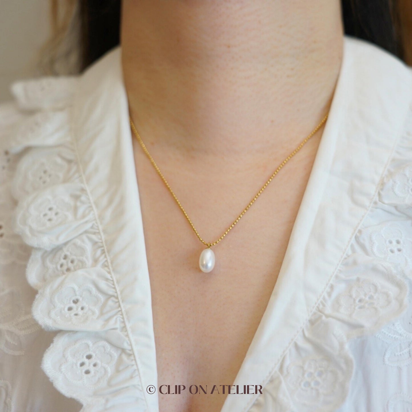 Minimalist Pearl Clip On Earrings