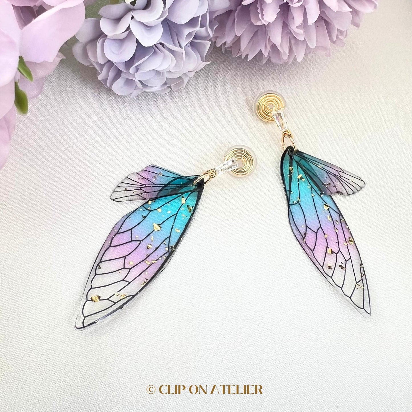 Fairy Dragonfly Wing Clip On Earrings
