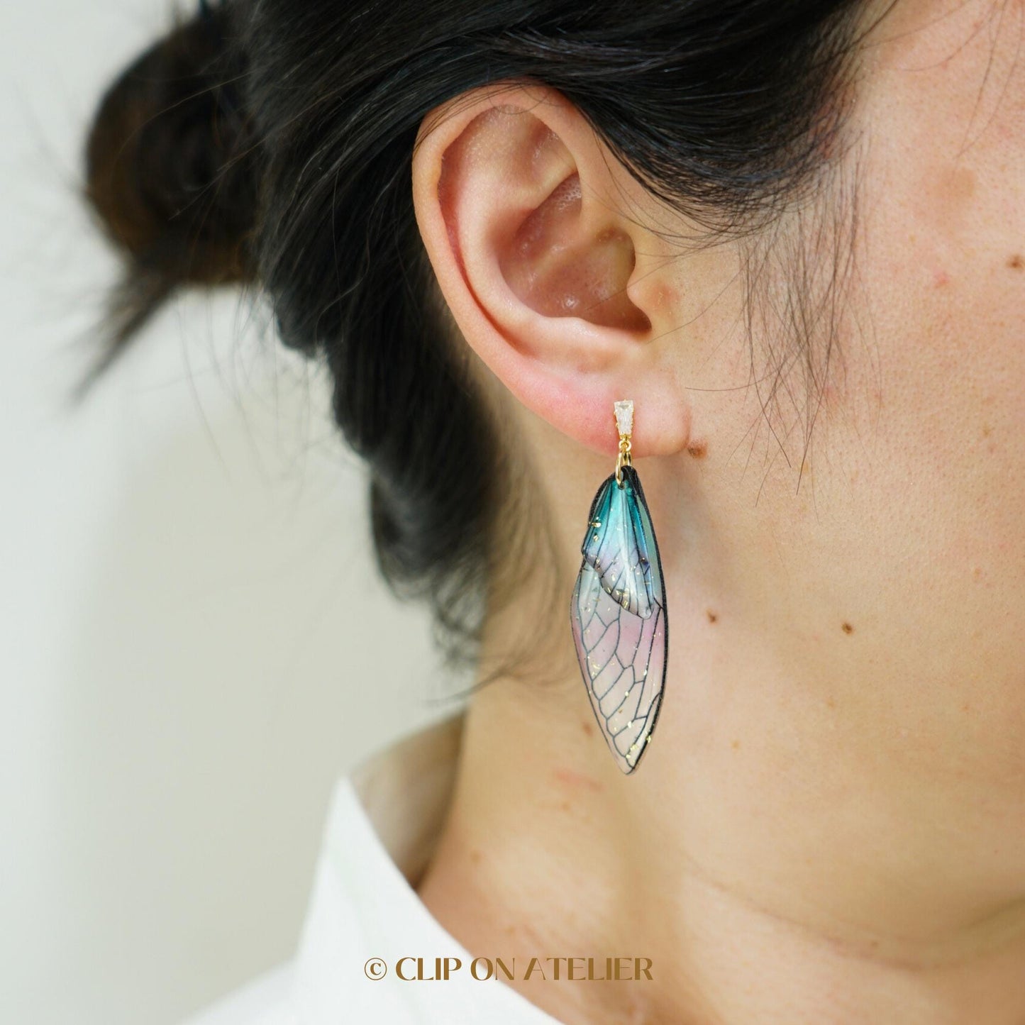 Fairy Dragonfly Wing Clip On Earrings