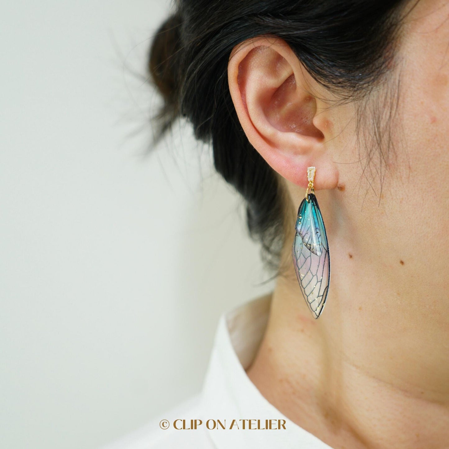 Fairy Dragonfly Wing Clip On Earrings